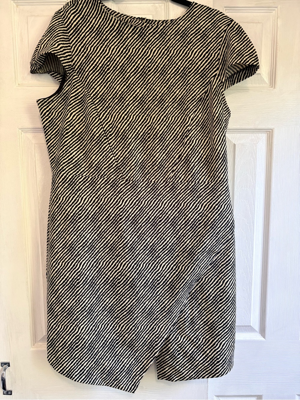 ASOS Black and White Diagonal Stripe Mini Dress
